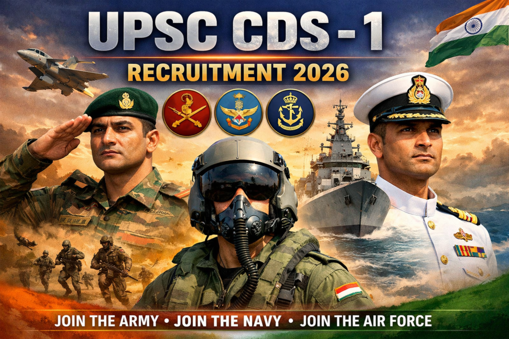 UPSC CDS 1 Recruitment 2026 : Apply Online For 451 Vacancies till December 30
